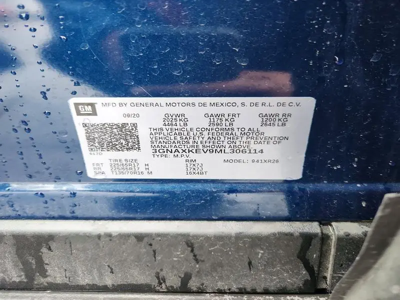 2021 CHEVROLET EQUINOX LT  