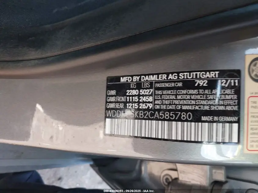 2012 MERCEDES-BENZ E 350  