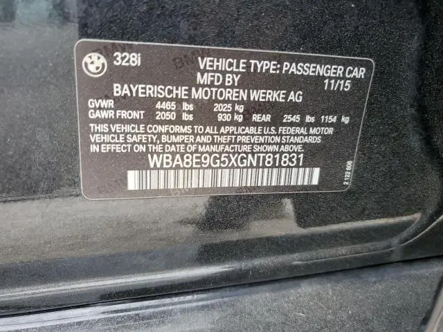 2016 BMW 328 I SULEV