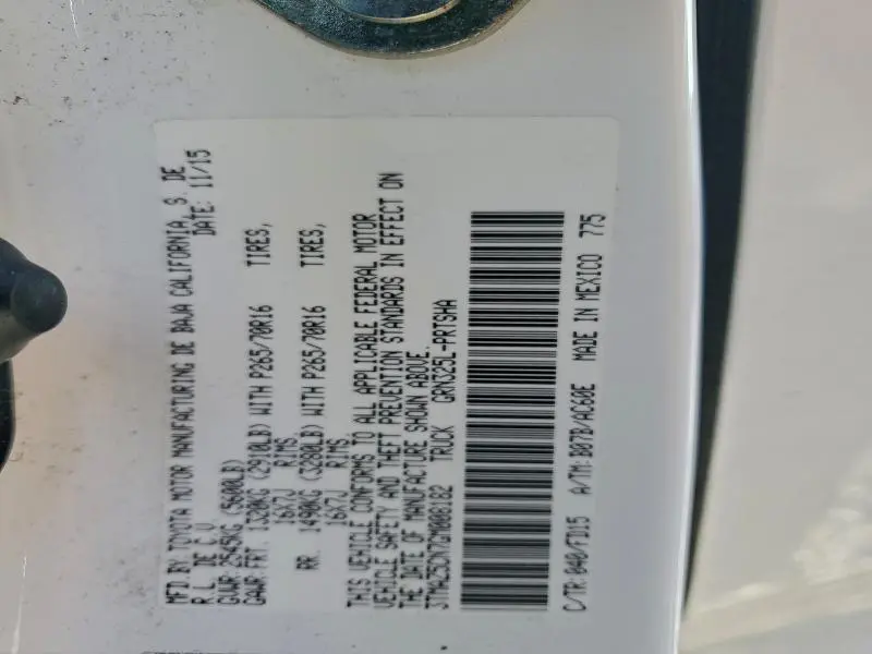 2016 TOYOTA TACOMA DOUBLE CAB  