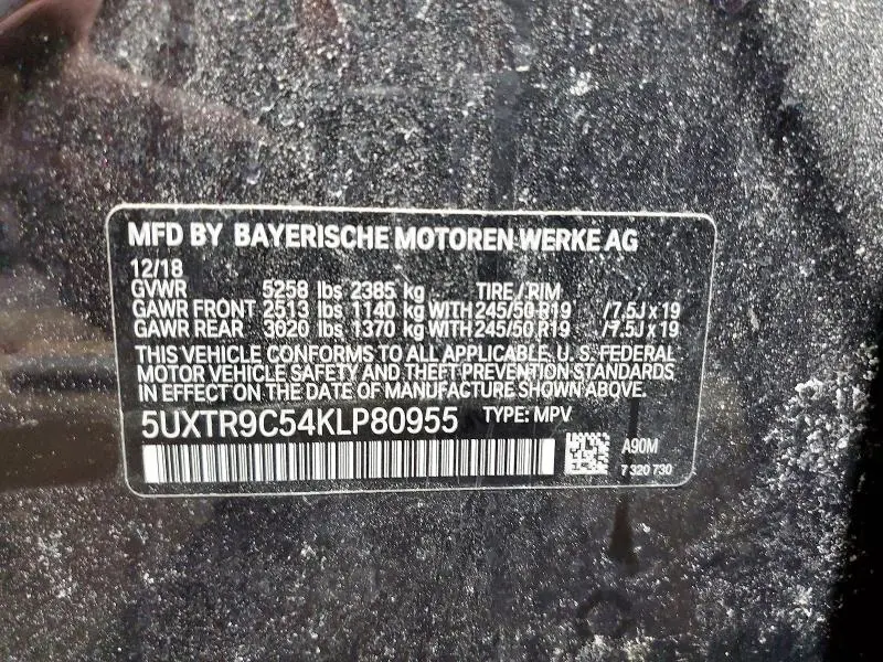 2019 BMW X3 XDRIVE30I  