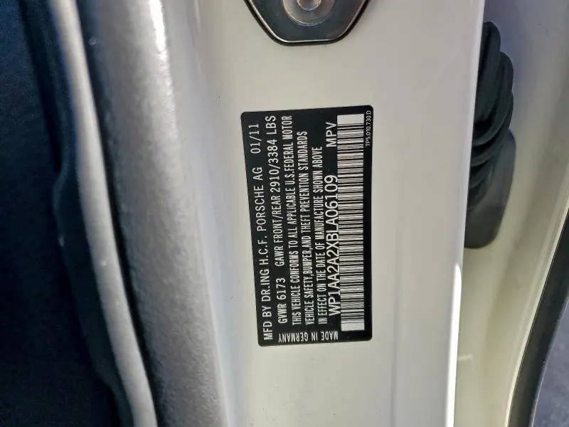 2011 PORSCHE CAYENNE   