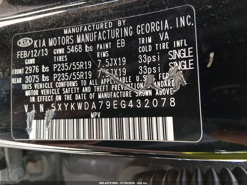 2014 KIA SORENTO SX V6