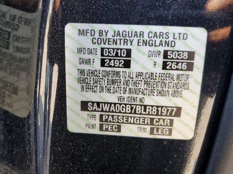 2011 JAGUAR XF PREMIUM  