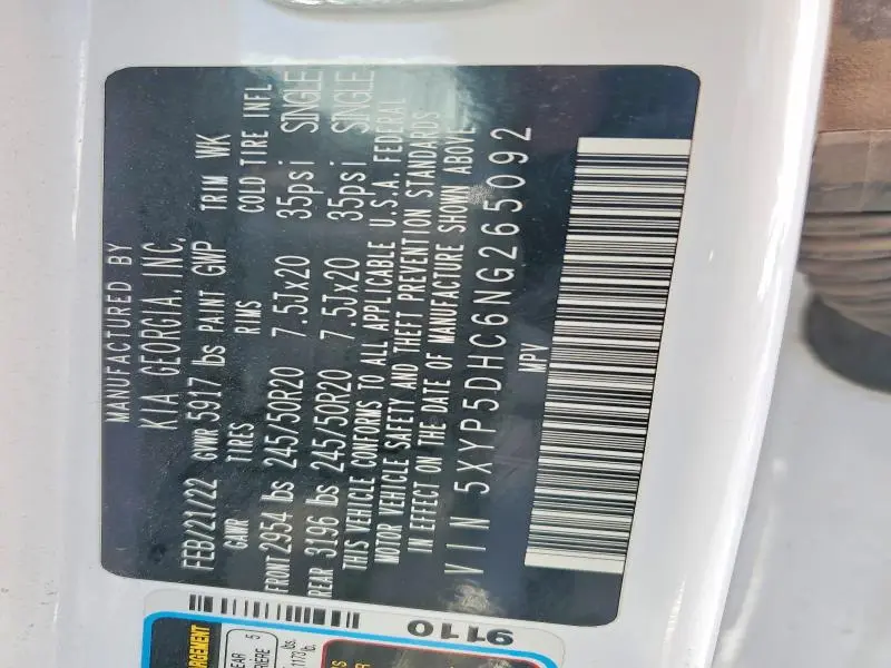 2022 KIA TELLURIDE SX  