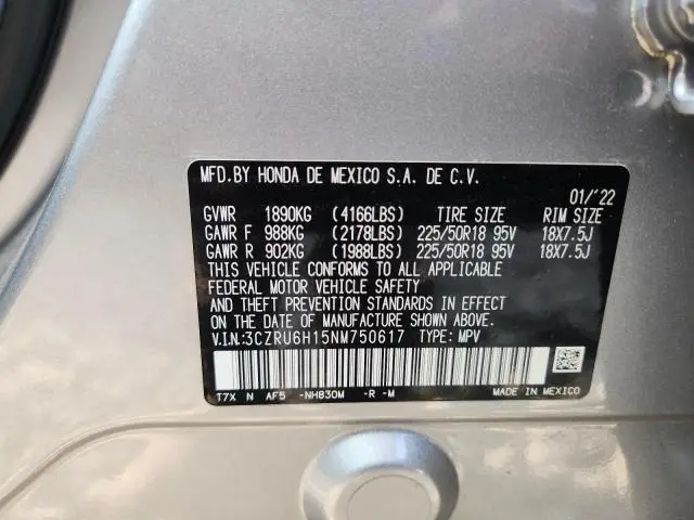 2022 HONDA HR-V SPORT  