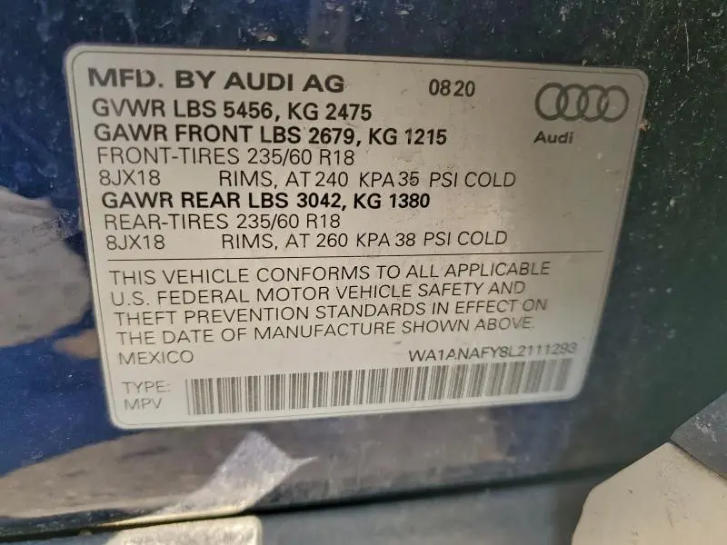 2020 AUDI Q5 PREMIUM  