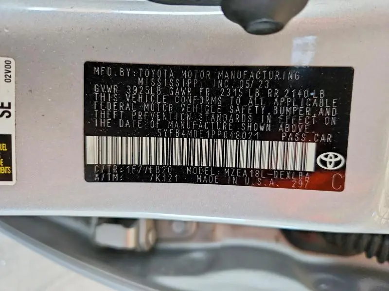 2023 TOYOTA COROLLA LE  