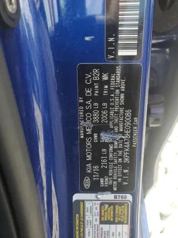 2017 KIA FORTE LX  