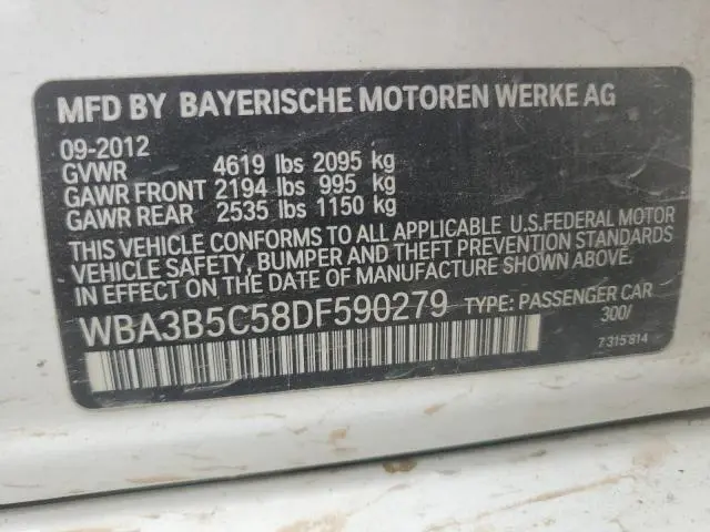 2013 BMW 328 XI SULEV  