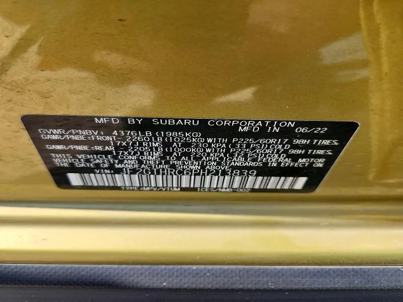 2023 SUBARU CROSSTREK SPORT  