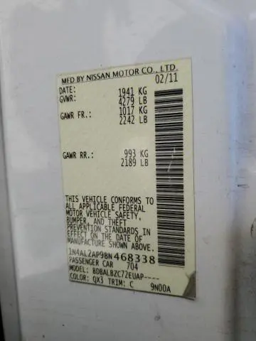 2011 NISSAN ALTIMA BASE  