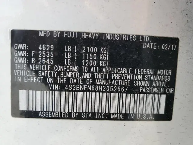2017 SUBARU LEGACY 3.6R LIMITED  