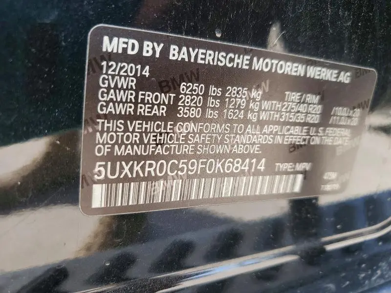 2015 BMW X5 XDRIVE35I  