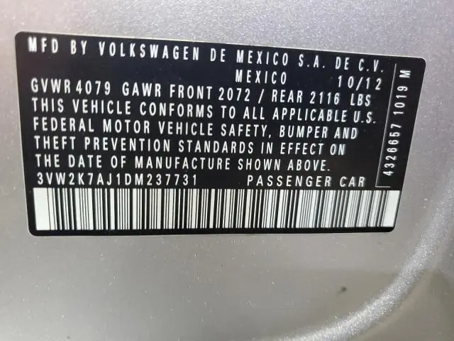 2013 VOLKSWAGEN JETTA BASE  