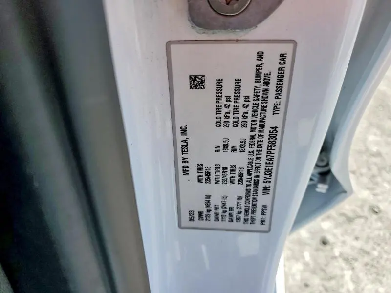 2023 TESLA MODEL 3   