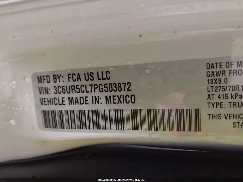 2023 RAM 2500 TRADESMAN  4X4 6'4 BOX