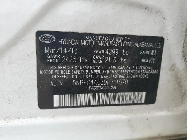 2013 HYUNDAI SONATA SE  