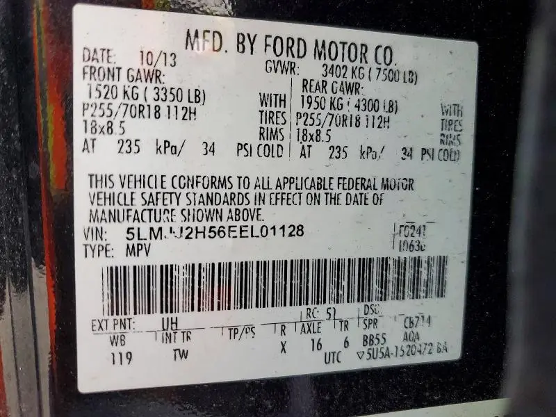 2014 LINCOLN NAVIGATOR   