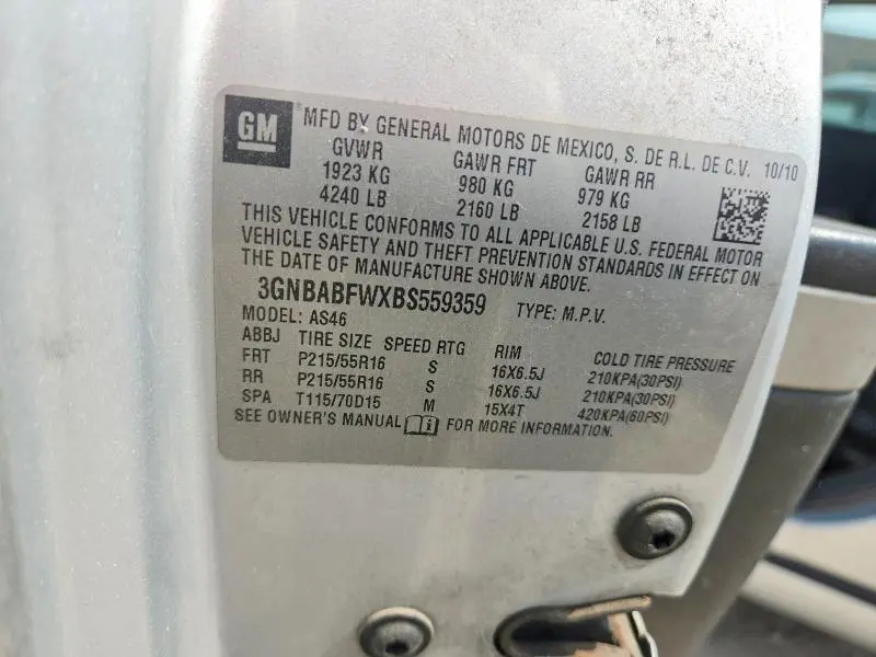 2011 CHEVROLET HHR LT  