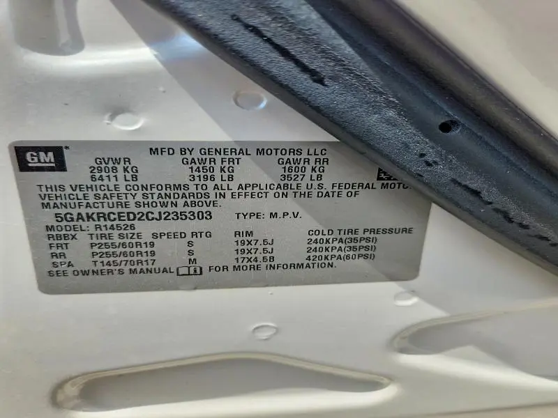 2012 BUICK ENCLAVE   