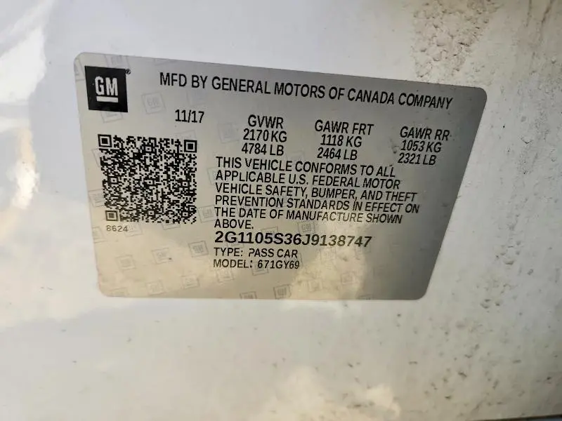 2018 CHEVROLET IMPALA LT  