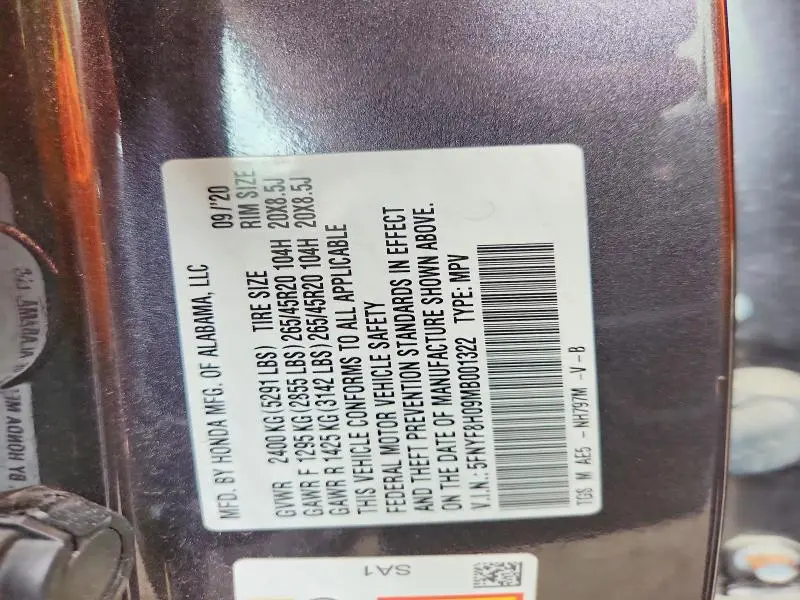 2021 HONDA PASSPORT ELITE  