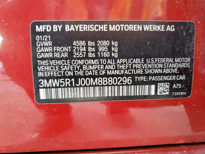 2021 BMW 330I   