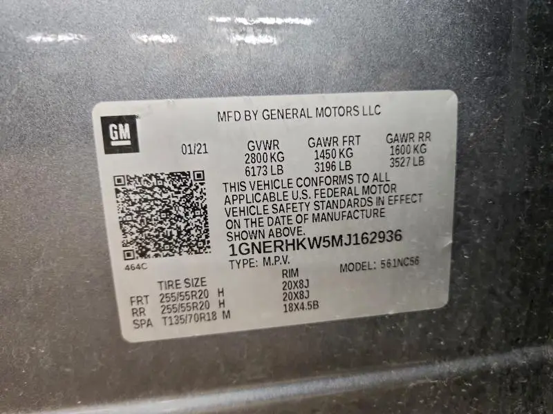 2021 CHEVROLET TRAVERSE LT  