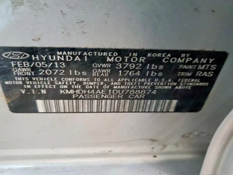 2013 HYUNDAI ELANTRA GLS  