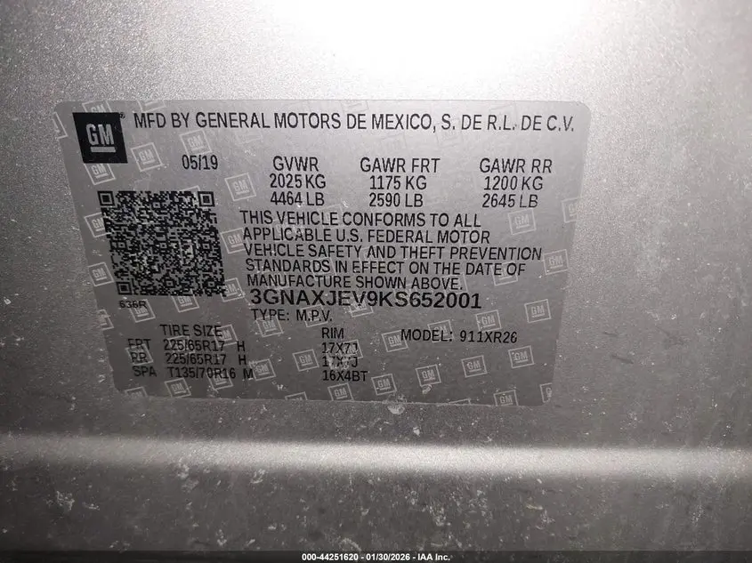 2019 CHEVROLET EQUINOX LT