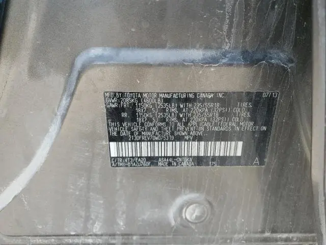 2013 TOYOTA RAV4 LIMITED  