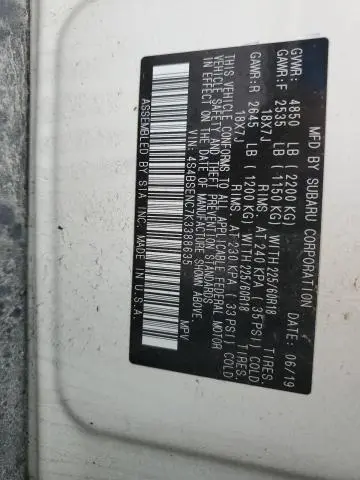 2019 SUBARU OUTBACK 3.6R LIMITED  