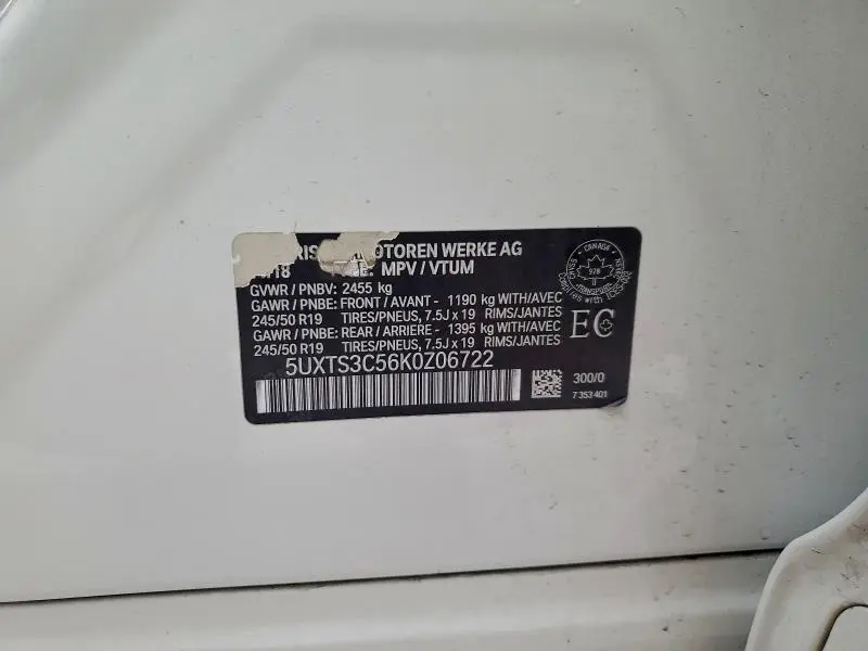 2019 BMW X3 XDRIVEM40I  