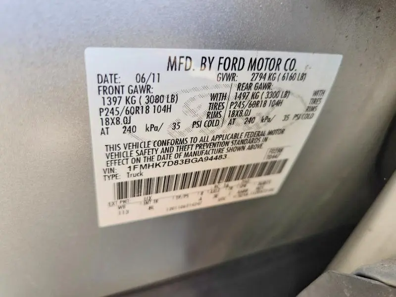 2011 FORD EXPLORER XLT  
