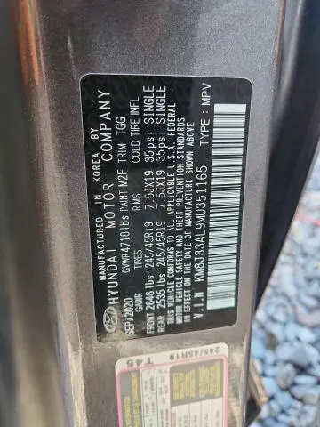 2021 HYUNDAI TUCSON LIMITED  