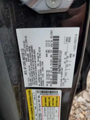 2019 FORD FUSION SEL  