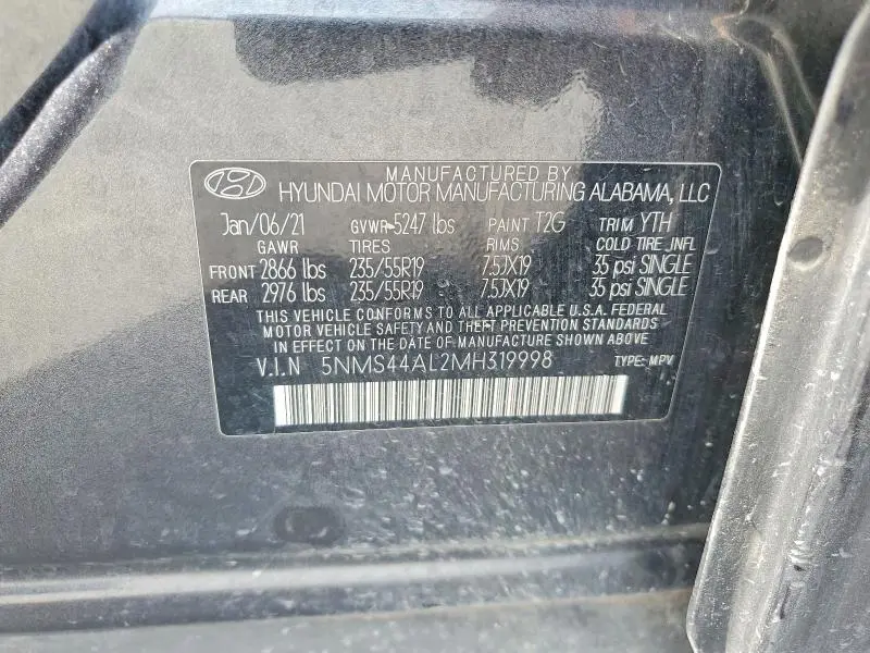 2021 HYUNDAI SANTA FE LIMITED  