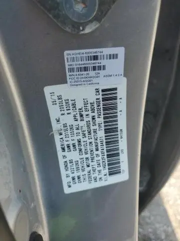 2015 HONDA ACCORD EXL  