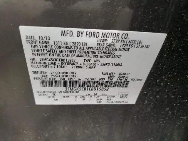 2014 FORD FLEX SEL  