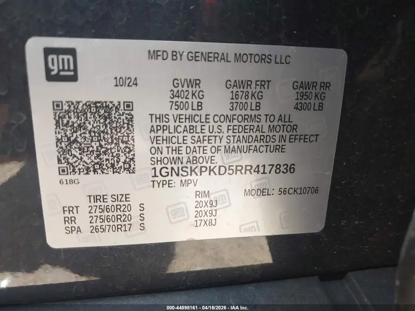 2024 CHEVROLET TAHOE 4WD Z71