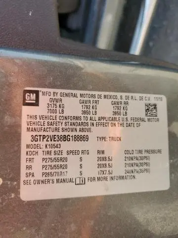 2011 GMC SIERRA K1500 SLE  