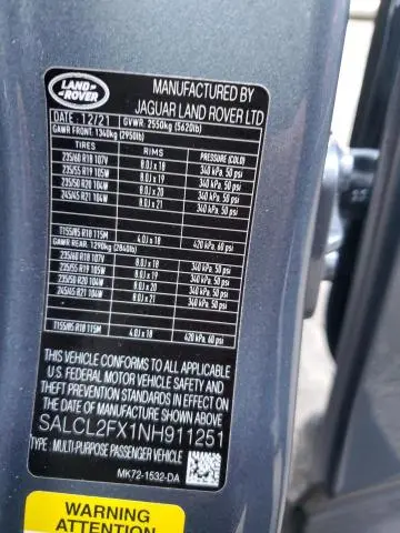 2022 LAND ROVER DISCOVERY SPORT SE R-DYNAMIC  