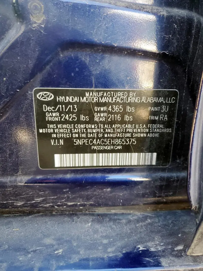 2014 HYUNDAI SONATA SE