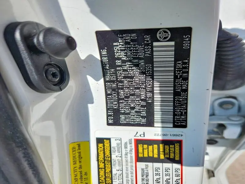 2014 TOYOTA CAMRY SE  