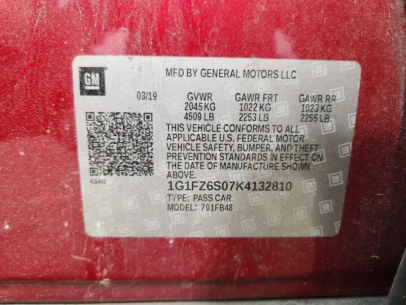 2019 CHEVROLET BOLT EV PREMIER  