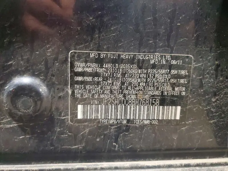 2011 SUBARU FORESTER 2.5X PREMIUM  