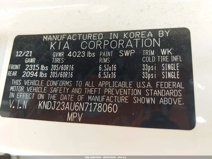2022 KIA SOUL LX