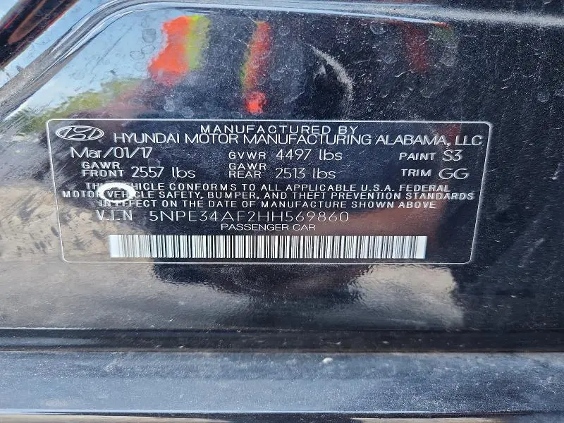 2017 HYUNDAI SONATA SPORT  