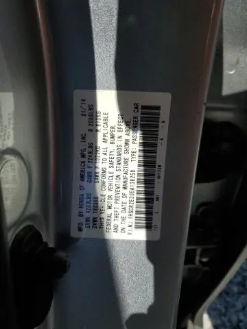 2014 HONDA ACCORD LX  